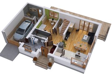  Projekt domu BW-36 wariant 6 (JGC1180) - projekt domu parterowego z poddaszem - Zdjęcie 4