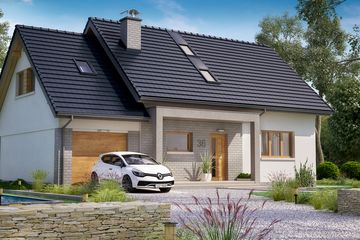  Projekt domu BW-36 wariant 7 (JGC1181) - projekt domu parterowego z poddaszem - Zdjęcie 2