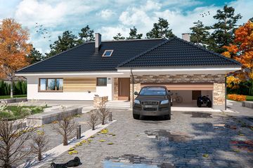 Projekt domu Padme 2 (WOE1113) - projekt domu parterowego - Zdjęcie 1