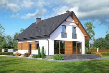  Projekt domu Gładyszów 13 (KRP2114) - projekt domu parterowego z poddaszem - Zdjęcie 2