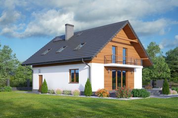  Projekt domu Sadowice g (KRP2121) - projekt domu parterowego z poddaszem - Zdjęcie 2