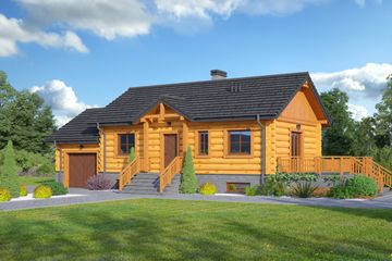  Projekt domu Miłków 46g dw (KRP2126) - projekt domu parterowego - Zdjęcie 1