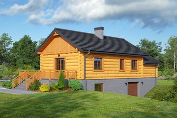  Projekt domu Miłków 46g dw (KRP2126) - projekt domu parterowego - Zdjęcie 2