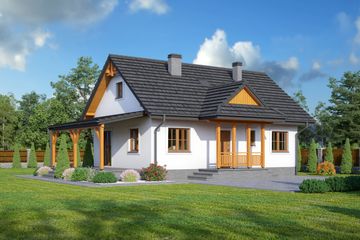  Projekt domu Zawoja dws 37t (KRP2128) - projekt domu parterowego - Zdjęcie 1