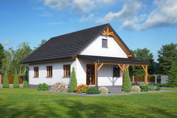  Projekt domu Zawoja dws 37t (KRP2128) - projekt domu parterowego - Zdjęcie 2