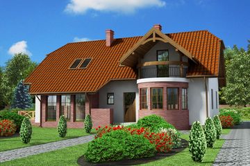  Projekt domu Merlo szkielet drewniany, dom dwurodzinny (SLN2512) - projekt domu parterowego z poddaszem - Zdjęcie 4