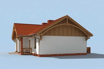  Projekt domu Luanda szkielet drewniany (SLN2513) - projekt domu parterowego - Zdjęcie 3