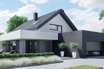  Projekt domu HomeKoncept 56 (KRX1064) - projekt domu parterowego z poddaszem - Zdjęcie 1