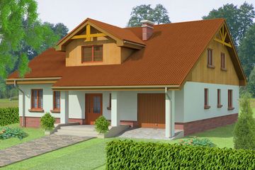  Projekt domu at-91 (BSK1012) - projekt domu parterowego z poddaszem - Zdjęcie 1