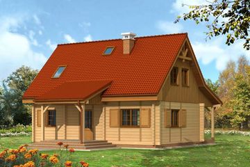  Projekt domu At-101 (BSK1015) - projekt domu parterowego z poddaszem - Zdjęcie 1