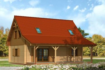  Projekt domu At-101 (BSK1015) - projekt domu parterowego z poddaszem - Zdjęcie 2