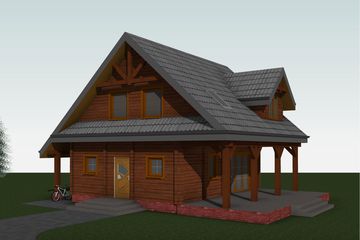  Projekt domu letniskowego At-166 (BSK1030) - projekt domu parterowego z poddaszem - Zdjęcie 2