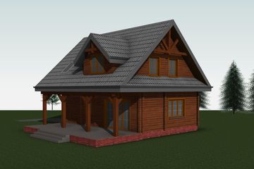  Projekt domu letniskowego At-166 (BSK1030) - projekt domu letniskowego parterowego z poddaszem - Zdjęcie 3