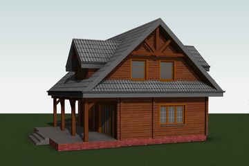  Projekt domu letniskowego At-166 (BSK1030) - projekt domu letniskowego parterowego z poddaszem - Zdjęcie 4