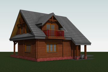  Projekt domu letniskowego At-166 (BSK1030) - projekt domu letniskowego parterowego z poddaszem - Zdjęcie 6