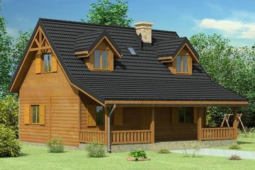  Projekt domu Tb-46 (BSK1036) - projekt domu parterowego z poddaszem - Zdjęcie 1