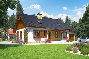  Projekt domu Julek II z garażem 1-st. [A] (WRF1818) - projekt domu parterowego - Zdjęcie 1