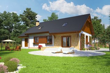  Projekt domu Julek II z garażem 1-st. [A] (WRF1818) - projekt domu parterowego - Zdjęcie 2