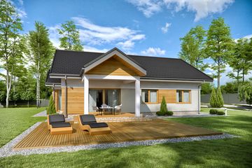  Projekt domu TK201G2 (WAK1083) - projekt domu parterowego - Zdjęcie 2