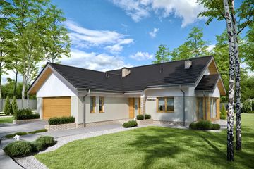  Projekt domu TK201G2 (WAK1083) - projekt domu parterowego - Zdjęcie 1