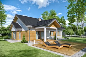  Projekt domu TK201G2 (WAK1083) - projekt domu parterowego - Zdjęcie 3