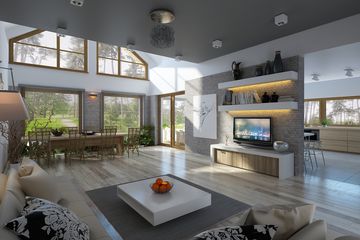  Projekt domu Lanella 3 (KKF1004) - projekt domu parterowego z poddaszem - Zdjęcie 3