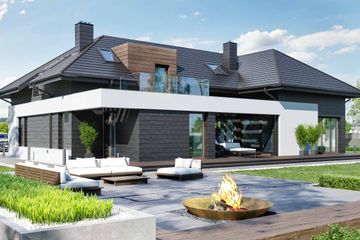  Projekt domu HomeKoncept 53 (KRX1067) - projekt domu parterowego z poddaszem - Zdjęcie 1