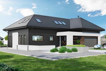  Projekt domu HomeKoncept 53 (KRX1067) - projekt domu parterowego z poddaszem - Zdjęcie 4