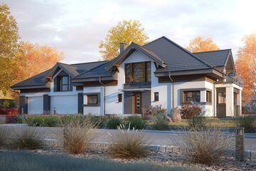  Projekt domu Lanella 4 (KKF1007) - projekt domu parterowego z poddaszem - Zdjęcie 1