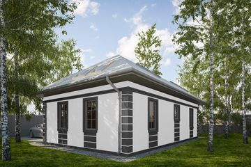  Projekt domu letniskowego G344 - Budynek rekreacji indywidualne (PRA1377) - projekt domu letniskowego parterowego z poddaszem - Zdjęcie 2