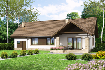  Projekt domu Mokka 8 (WOF1107) - projekt domu parterowego - Zdjęcie 4