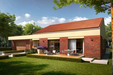 Projekt domu EX 11 G2 soft (wersja B) - parterowy dom o powierzchni 134,61 m², dach dwuspadowy - ujęcie 5