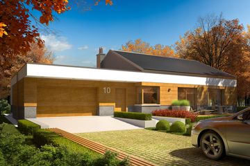 Projekt domu EX 11 G2 (wersja D) multi-comfort - parterowy dom o powierzchni 146,18 m², dach dwuspadowy - ujęcie 5