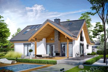  Projekt domu Simon II G2 energo (WRC2656) - projekt domu parterowego z poddaszem - Zdjęcie 4