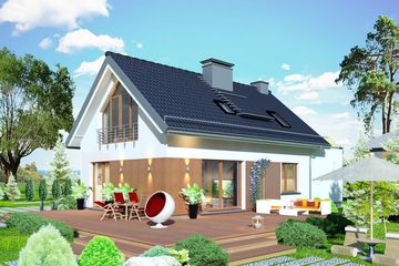  Projekt domu Domidea 58 mG w2 (WAC1090) - projekt domu parterowego z poddaszem - Zdjęcie 1