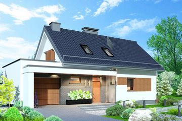  Projekt domu Domidea 58 mG w2 (WAC1090) - projekt domu parterowego z poddaszem - Zdjęcie 4