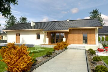  Projekt domu Trznadel II z garażem 2-st. [A1] (WRF1827) - projekt domu parterowego - Zdjęcie 2