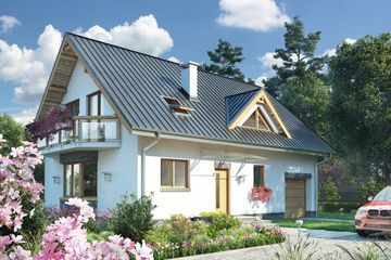  Projekt domu Zoja (867) (KRD1618) - projekt domu parterowego z poddaszem - Zdjęcie 3