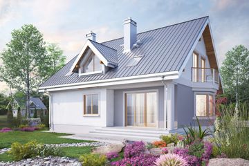  Projekt domu Saba Mała (938) (KRD1739) - projekt domu parterowego z poddaszem - Zdjęcie 2