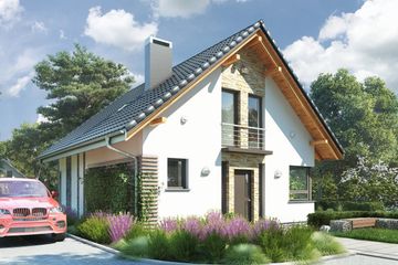  Projekt domu Ula (960) (KRD1669) - projekt domu parterowego z poddaszem - Zdjęcie 2