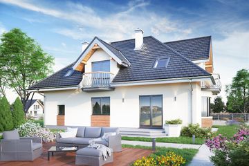  Projekt domu Zoja Karo (1019) (KRD1931) - projekt domu parterowego z poddaszem - Zdjęcie 2