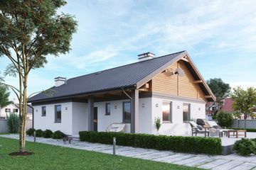 Projekt domu Modrzyk Deo (1070) (KRD1972) - projekt domu parterowego - Zdjęcie 2