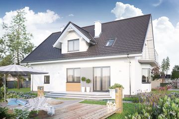  Projekt domu Zoja Lux Energo - murowana – beton komórkowy (KRD2183) - projekt domu parterowego z poddaszem - Zdjęcie 2