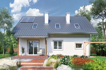  Projekt domu Tarot Mini (1229) (KRD2195) - projekt domu parterowego z poddaszem - Zdjęcie 3