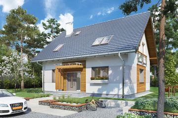  Projekt domu Pączek (1499) (KRD2642) - projekt domu parterowego z poddaszem - Zdjęcie 3