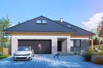  Projekt domu Alaris II G2 (SLS1109) - projekt domu parterowego z poddaszem - Zdjęcie 1