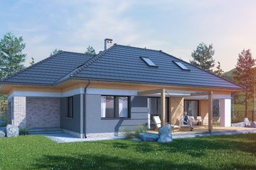  Projekt domu Alaris II G2 (SLS1109) - projekt domu parterowego z poddaszem - Zdjęcie 2