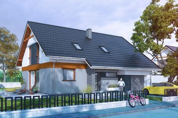  Projekt domu Propositus II G1 (SLS1115) - projekt domu parterowego z poddaszem - Zdjęcie 1