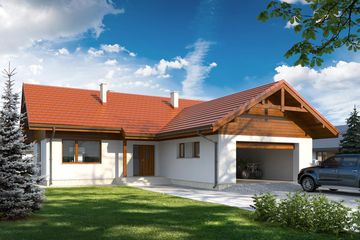  Projekt domu Bilbo 2 drewniany (BSE1123) - projekt domu parterowego - Zdjęcie 1