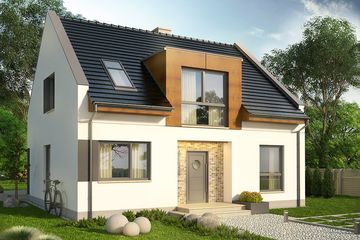  Projekt domu Aviator (WRN1388) - projekt domu parterowego z poddaszem - Zdjęcie 2